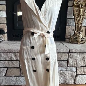 J.O.A. Cream Midi Dress